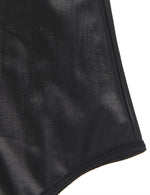 Plus Size 5XL Faux Leather Leotard Shiny Zipper Front Bodycon MiniLingerie Dress Sexy Costume Shiny Cocktail Party Dress