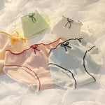 Cotton Panties Underwear Lovely Comfort Briefs Panty Female Low Rise Solid Color Student Briefs