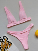 2025 Brazilian Triangle Bikinis High Cut bikini Women Swimsuit Female Swimwear Two pieces bikini Set Bather Bathing Suit Swim