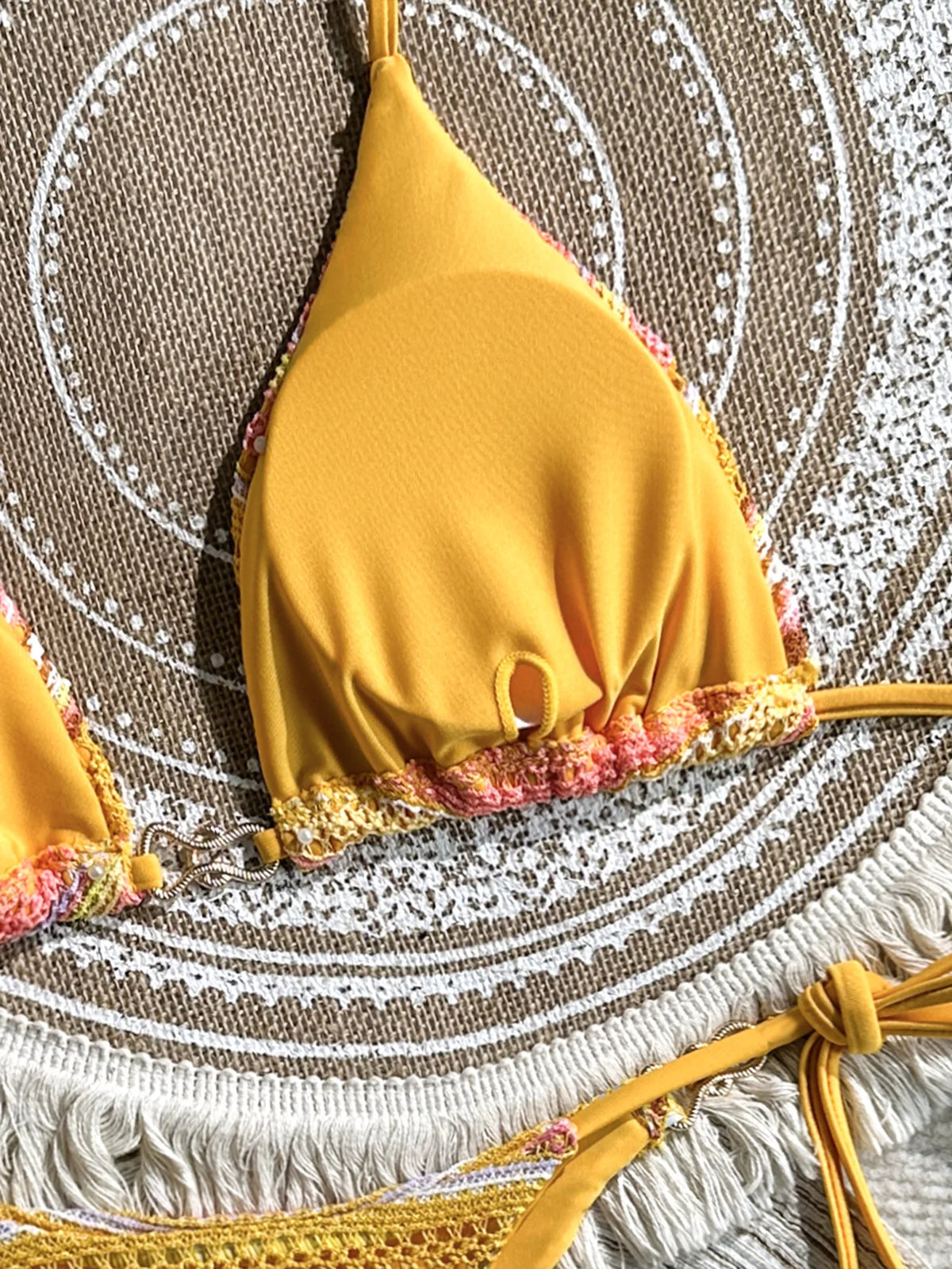 Sexy Coffee Striped Micro Bikini Set 2026 Women Halter Push Up Bra Bandage Thong Swimsuit Summer Bathing Suit Holiday Swimwear