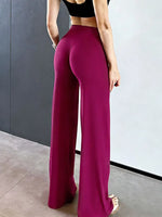 Multi Color Sports Wide Leg Pants Running Fitness Loose Straight Leggings Women Pilates Yoga Trouser Ultra Soft Stretch Workout