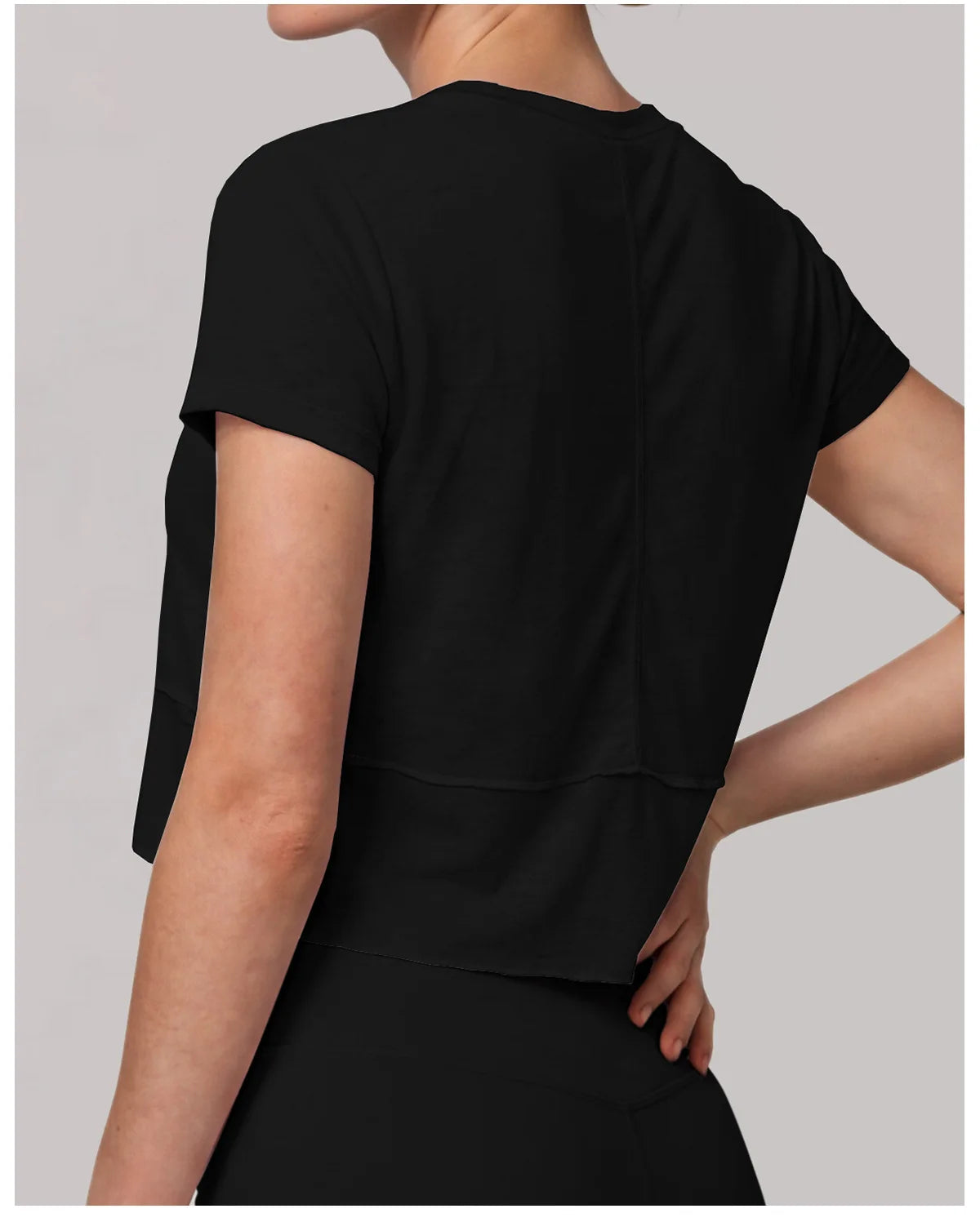 Quick Drying Pink Black Yoga T Shirts Women Short Sleeve O Neck Loose Fitness Tops Outdoor Lightweight Ruffles Short T-shirts