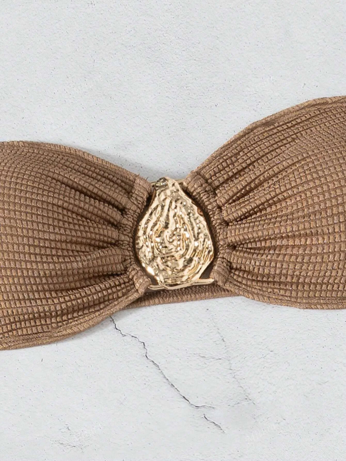 New 3 Pieces Push Up Bandeau Thong Bikini Set Swimsuit Women Brown Swimwear with Sarong Skirts Beach Wear Summer Bathing Suit