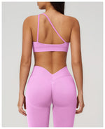 Summer Shockproof Sport Bra Women's Beautiful Back Gym Sports Underwear Women Oblique Shoulder Straps Running Fitness Yoga Bra