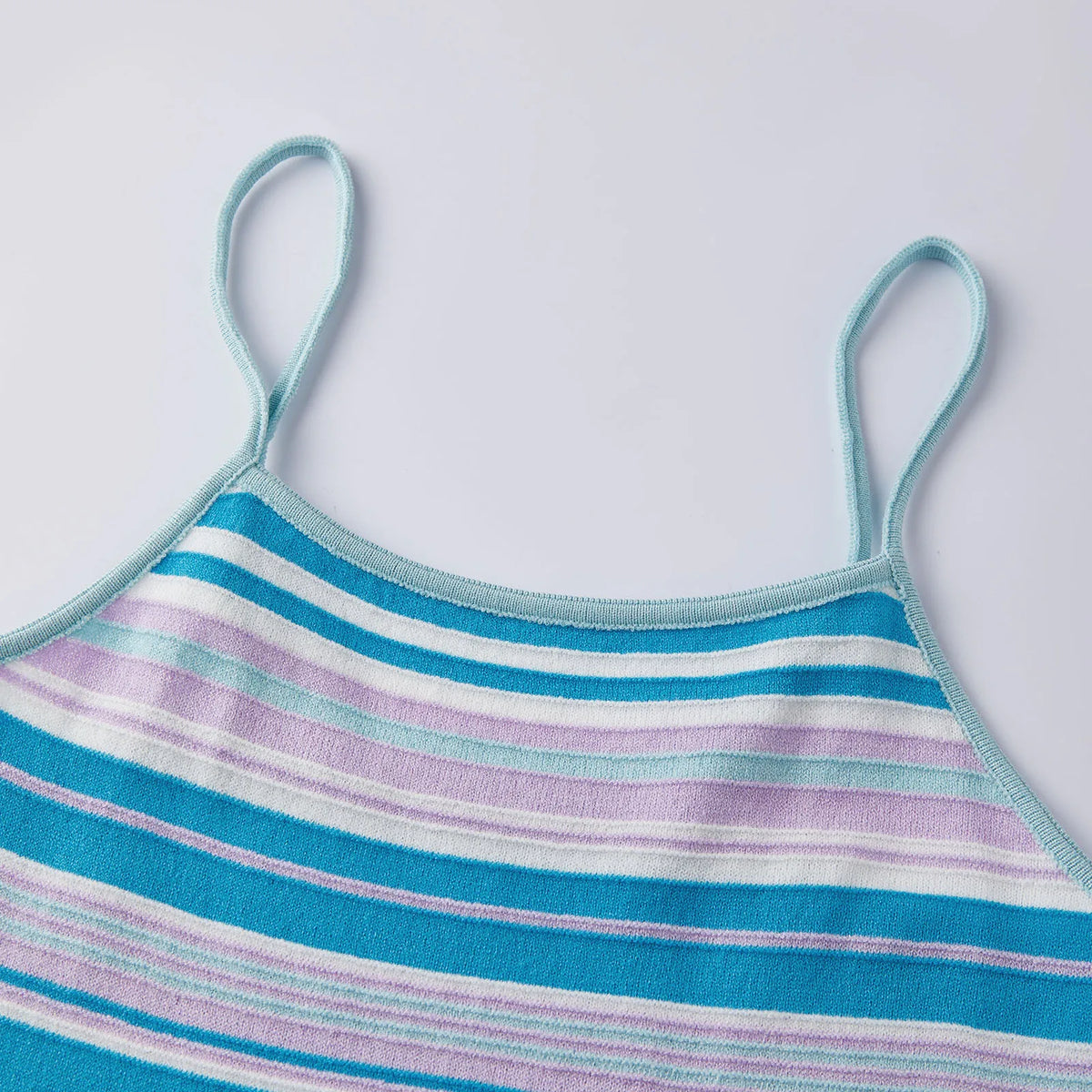 2026 Summer Women's Dress Bohemian Stylish Striped Knitted Tassel Hem Spaghetti Strap Bodycon Mini Dress Casual Beach