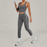 Women's Seamless Yoga Sets Sports Fitness Beauty Back Vest Hip-lifting Pants Slim-fit Suits Running Workout Gym Training Sets