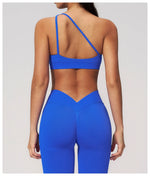 Summer Shockproof Sport Bra Women's Beautiful Back Gym Sports Underwear Women Oblique Shoulder Straps Running Fitness Yoga Bra