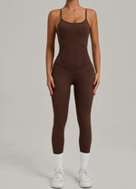 Padded One-Piece Yoga Clothes Sportswear Women's Gym Push Up Workout Clothes Fitness Sports Fitness Wear Yoga Jumpsuit