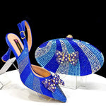 DoershowAfrican fashion Italian Shoes And Bag Sets For Evening Party With Stones coffee Italian Handbags Match Bags! Ho1-1