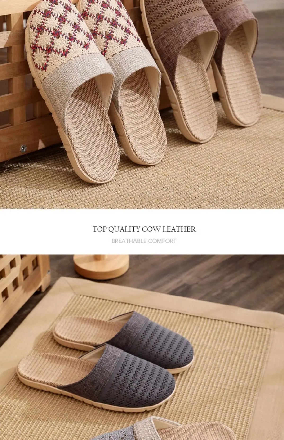 Women Indoor Linen Slippers 2025 Spring Summer Shoes Anti-slip Light Weight Breathable Lace Couples Home Floor Slides