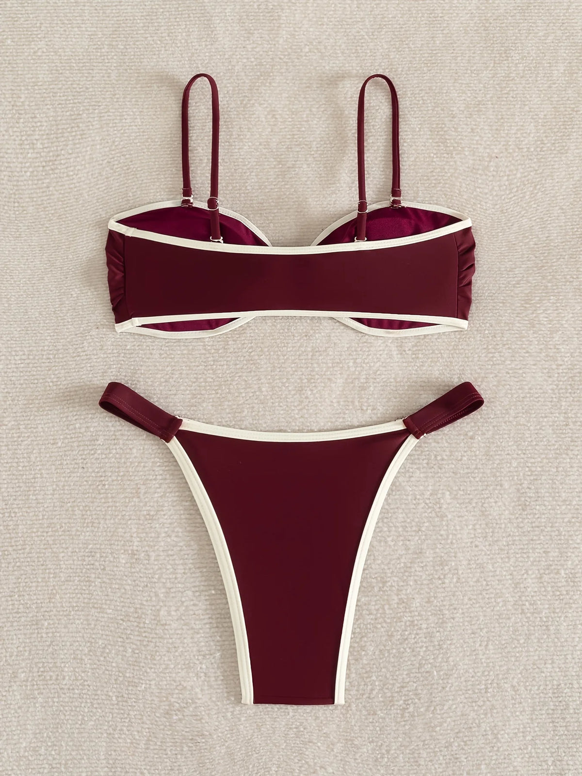 ZTVitality Sexy Patchwork Bikinis Push Up Bikini 2026 New Arrival Padded Bra Mid Waist Swimsuit Women Swimwear Summer Beachwear