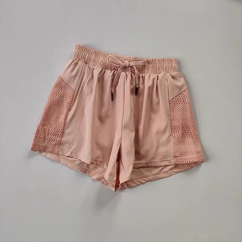 Women's Summer Sports Fitness Short Quick Dry Loose Anti Glare with Pocket Style New Pants