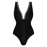 New 2Pcs Black Hollow Swimsuit Women Sexy Swimwear With Midi Skirt Push Up Bikini Female Biquini Bathingsuit Bodysuit Beachwear