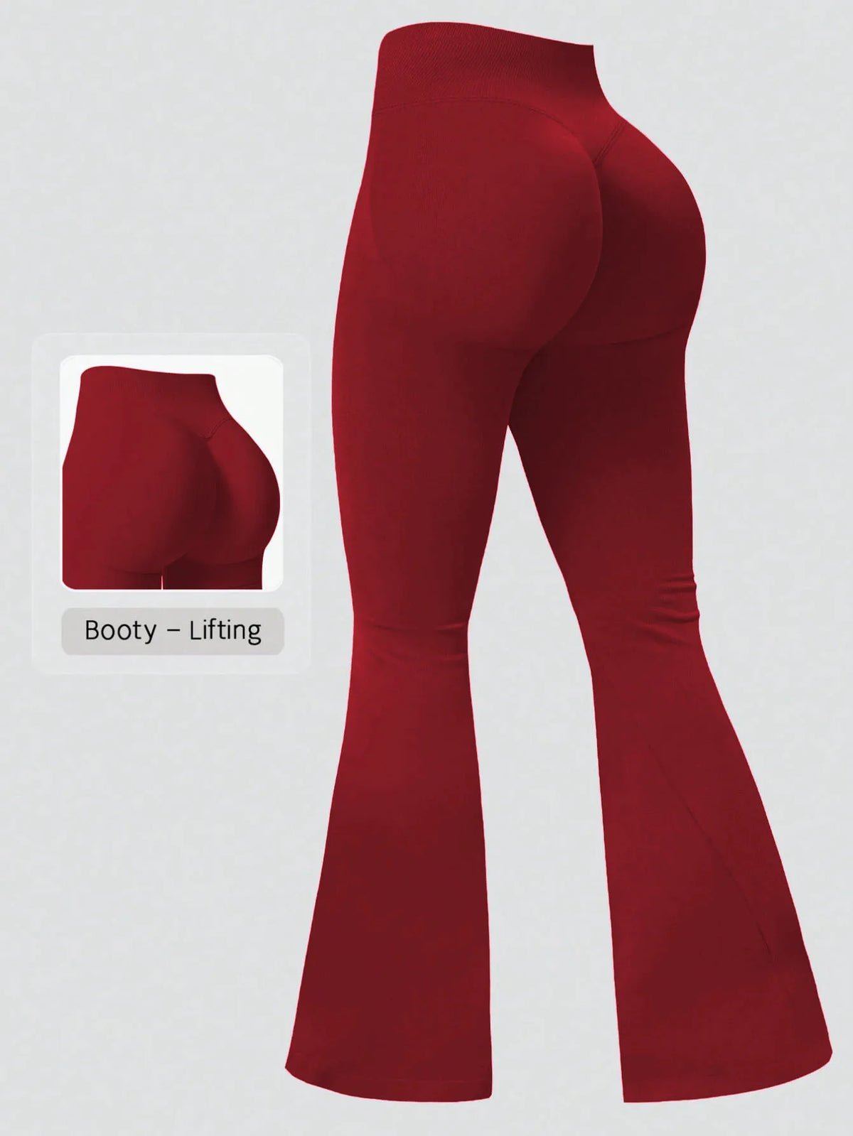Women Seamless Flared Leggings Quick Dry Breathable Butt Lifting Flare Yoga Pants Gym Fitness Pilates Workout Sports Trous
