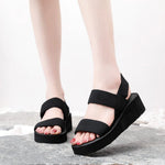 Big Size Minimalist Slingback Wedge Sandals For Women Outdoor Summer Platform Shoes Light Weight Soft EVA Female Leisure Sandals