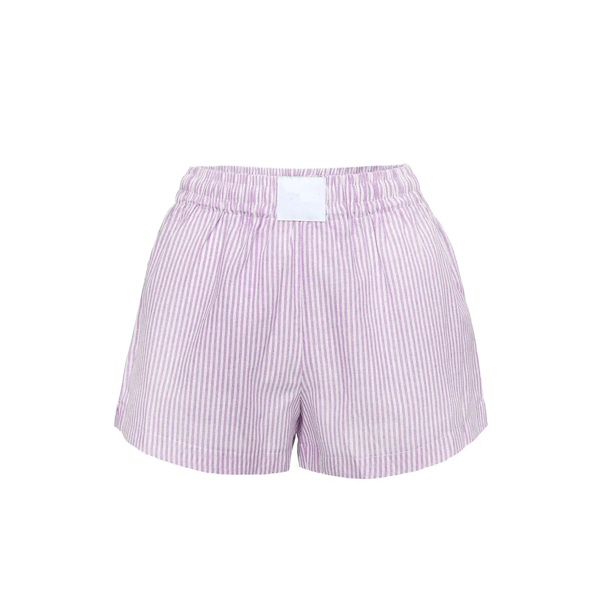 Women Striped Casual Shorts Elastic Waist Wide Leg Short Pants Summer Streetwear for Daily Date