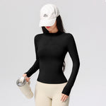 Women's Long Sleeve Yoga Training T-Shirt Horse Riding Sports Fitness Active Wear Top Comfortable Breathable Workout Shirt