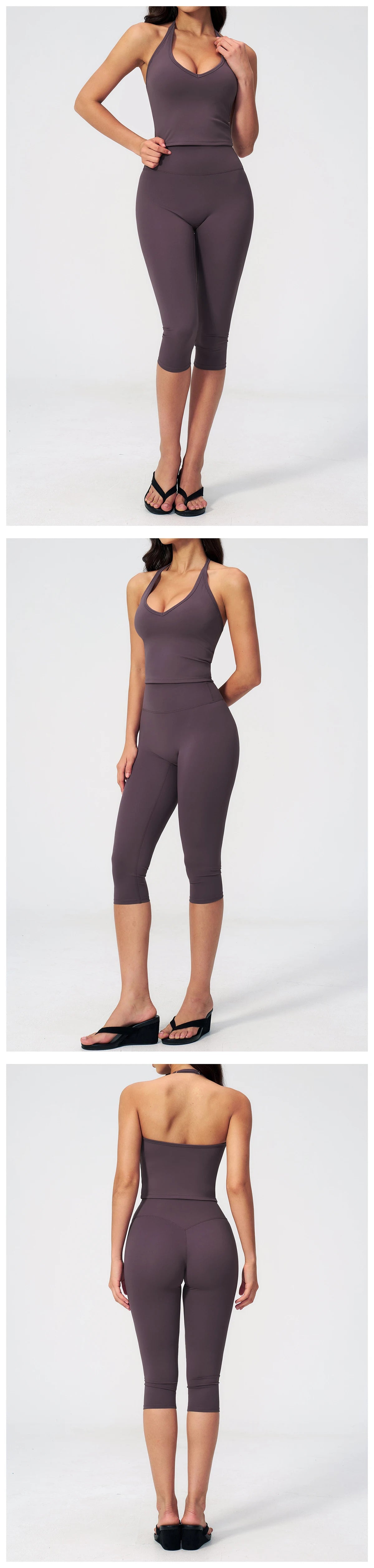 Women's Fitness Set Gym Tracksuit Breathable Sports Bra Flared Trousers Suit Workout Clothing Sportswear Female Athletic Wear