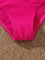 Girls 3pack Heart Print Cross Wrap High Waist Bikini Kids Swimsuit&Kimono 7-12 Years Children's Swimwear 2024 Teens Bathing Suit