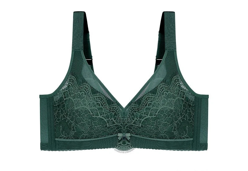French Lace Minimizer Bra for Women U-Back Side Support Top Up Bra Anti-Sag Sexy Shapewear Underwear New Autumn OWD6017