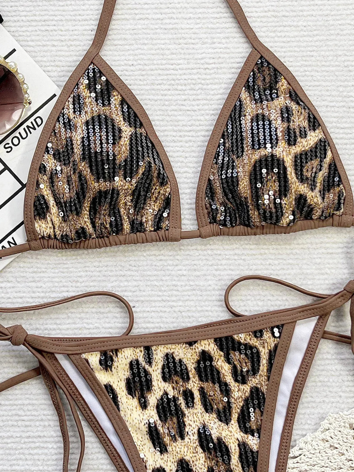 DEKALeopard Micro Bikini Set Women High Cut Push Up Swimsuit Bandage Bathing Suit Padded Thong Swimwear Summer Beach Vacation