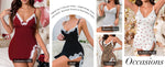 Women's Lace Trim Mini Nightgown Purple Spaghetti Strap Bodycon Sleep Dress with Bow Side Slit Summer Sleepwear