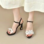 Women Sandals Fashion High Heel Sandals Luxury Banquet Party Dress Sandal Summer Open-toe Women High Heel Sandals