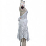 New Hollow Out Crochet Knitted 2 Pieces Suits Tunic Beach Cover Up Cover-ups Beach Dress Beach Wear Beachwear Female Women V8391