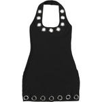 Summer Women's Fashion Dress Backless Hot Girl Sexy Slim Hip Cover Dress