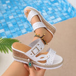 2026 New Women Slippers Plus Size Fashion Wedge Sandals Casual Platform Walking Shoes Comfortable Beach Shoes