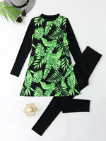 Print Muslim Modest Swimwear Women Swimsuit Burkini Sets Full Cover Islamic Long Sleeve Swimming Suit For Woman Bathing Suits