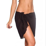 Women Bikini Cover-Ups Skirts Printed Chiffon Swimwear Pareo Scarf Swimsuits Cover-Ups Wrap Kaftan Sarong Beach Short Sexy Skirt