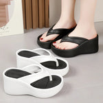 2026 New Women Fashion Slippers Soft EVA Summer Platform Shoes Girls Beach Flip Flops Thick Sole Female High Heel Street Sandals