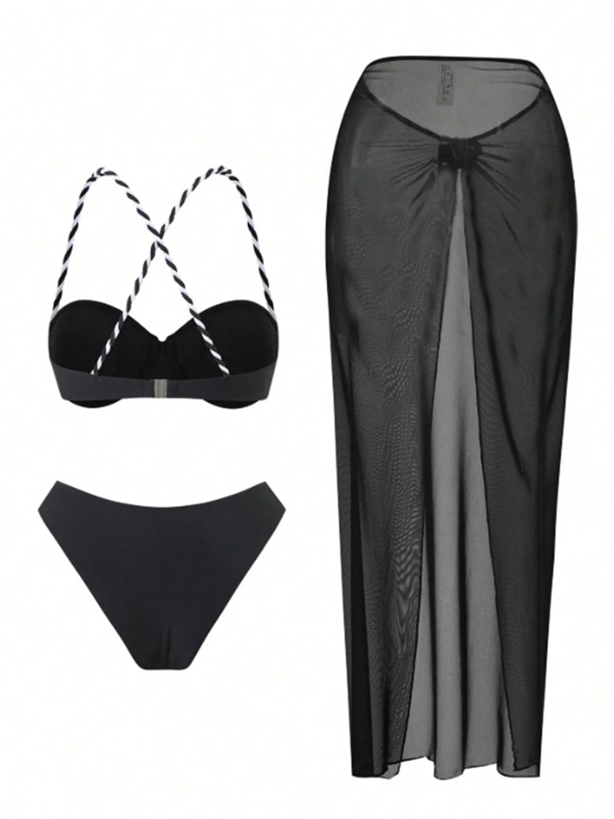 XS - L 3PCS With Skirt Underwired Bikini Female Swimsuit Women Swimwear Bather Bathing Suit Swim Three-pieces Bikini set K8045
