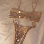 DEKA New Sexy Diamond Bikini Set Women Swimsuit Bandeau Biquini Push Up Swimwear Female Shiny Bathing Suits Bodysuit Beachwear
