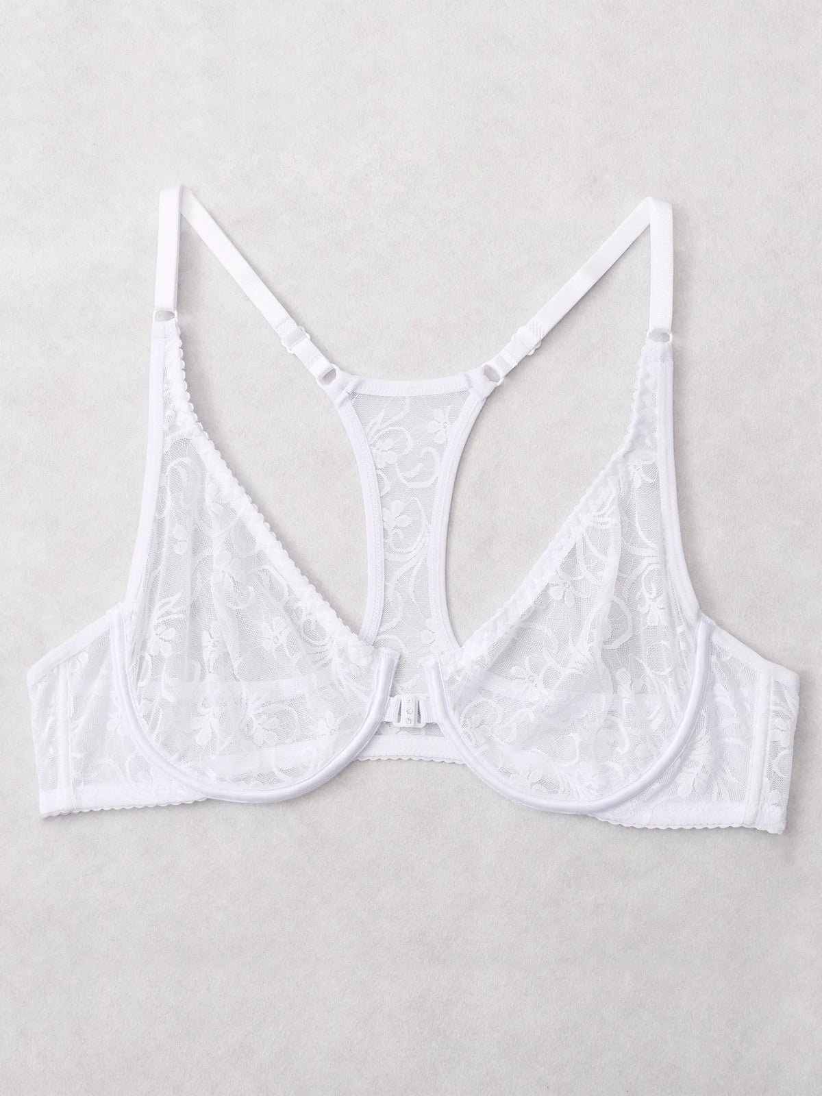 Womens Front Button Lace Bra Underwire Underwear Elegant Embroidery Beautiful bBack Plus Size Lingeire A B C D E F Cup