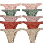 10Pcs/Set Women Seamless Panties Ribbed Underwear Sexy Lingerie High Leg Cut Female Sports Underpants Femme Thongs