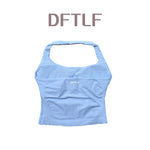 DFTLF Impact Halter Top Women Gym Clothing Backless Seamless Sports Yoga Vest Running Fitness Workout Sleeveless Tank Top
