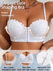 Floral Lace Women Bra Front‑Closure Shaping Lift Push‑Up Bra Side‑Smoothing Comfort Sexy Lingerie