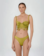 Fashion Leaf Applique Biquini With Shorts Set Women Swimsuit Elegant Mujer Bow Kont Bikini Swimwear Lady Bathing Suit Beachwear