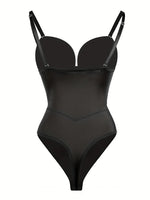 Backless Solid Low Cut Shapewear Bodysuit Tummy Control Waist Trainer Thong Slimmer Women Underwear