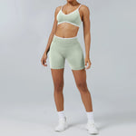 2PCS Yoga Suit Seamless Sports Set Gym Outfits Women Tracksuit Running Workout Clothes Sports Bra Athletic Wear Yoga Clothing
