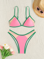 ZTVitality Sexy Mesh Patchwork Bikini Set 2025 New Arrival Biquini Push Up Swimsuit Women Swimwear Summer Beachwear Brazilian