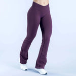 Vision Flares women gym Fashion Yoga flared pants Waist cross Seamless Sports Leggings Fitness Wide-leg Trousers