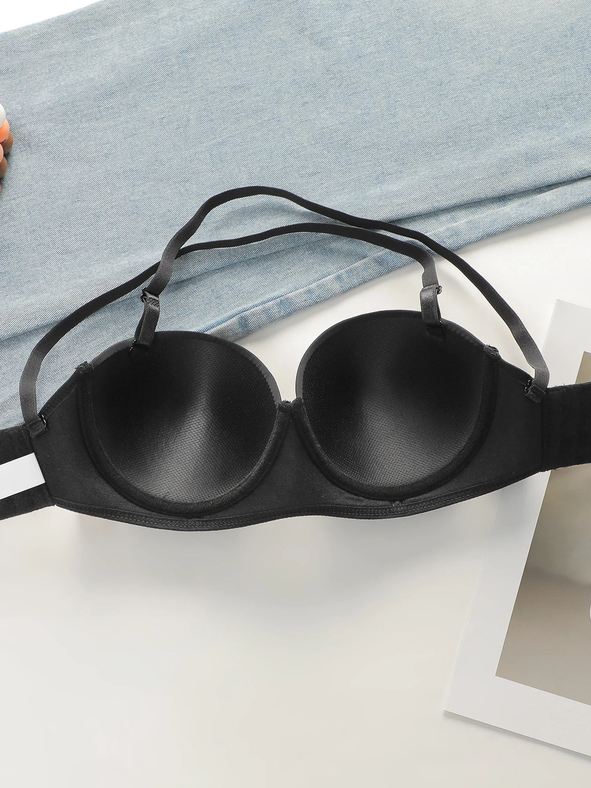blcak Sexy Criss Cross Backless Push Up Bralette Seamless Underwireless Lingerie Adjustable Multi-strap Women's Bra B2693
