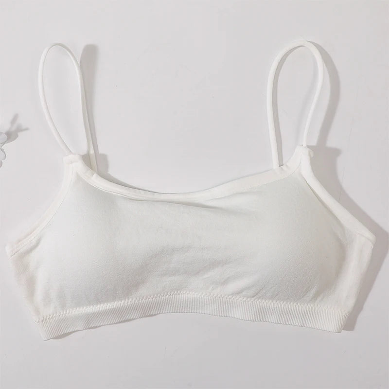 Women Low Back Crop Top Push Up Bras Seamless Underwear Thin Strap Camisole Sexy Lingerie Female Backless Bralette Tanks Top