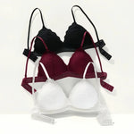 Lace Bralette Women Sexy Lingerie Non-wire Bra Triangle Cup Female Padded Underwear Push Up Bras