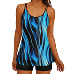 2026 Printed Tankini High Waist Strappy Swimsuit Women Two Pieces Swimwear Female Bathers Swimming Bathing Swimming Swim Suit