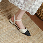 New 2025 Summer Women's Sandals Elegant Medium Heel Toe Mules Comfortable Office Women's Shoes Buckle Heels Dress Shoes