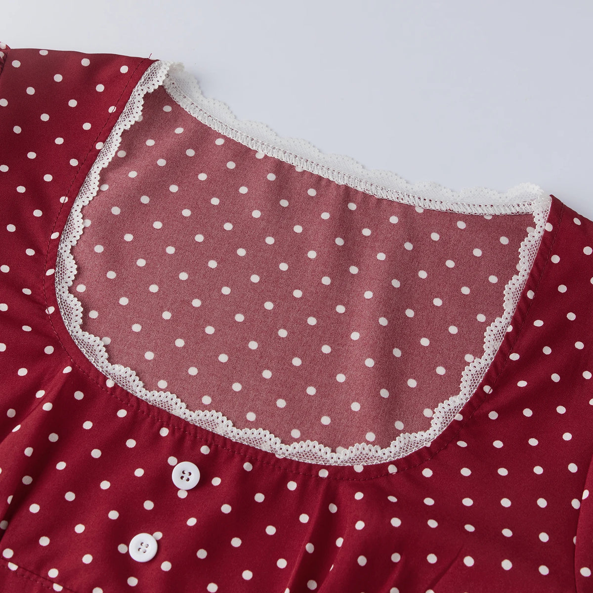 Women Short Sleeve Dot Print Lace Trim T-shirts Buttons Scoop Neck Blouses Summer Slim Fit Casual Tops Streetwear